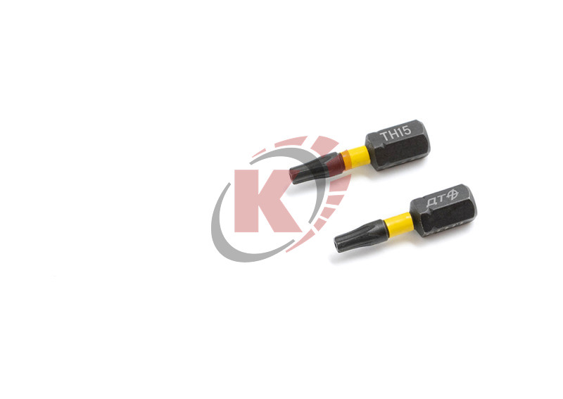 Бита TORX T15 L=25мм 1/4" с отверстием ударная набор 2шт (794402) ДТ