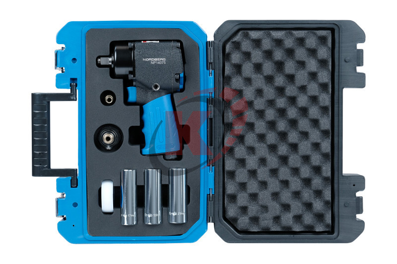 Пневмогайковерт 1/2" 680Nm с 3мя головками в кейсе (NP14075K) Nordberg