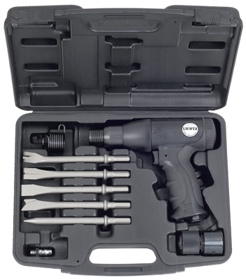 Пневмомолоток композитный (PAH-20033RK) с 5 зубилами Licota