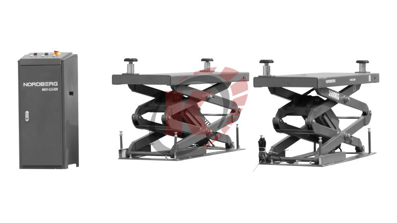 Подъемник ножничный с встроенными адаптерами для SUV авто серый 3,5 т, 220В (N631-3,5G_220) Nordberg