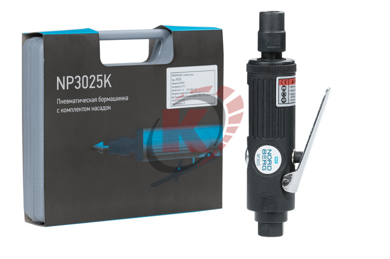 Машинка пневмошлиф. с головками (NP3025K) 3мм, 6мм, n=25000об/мин Nordberg