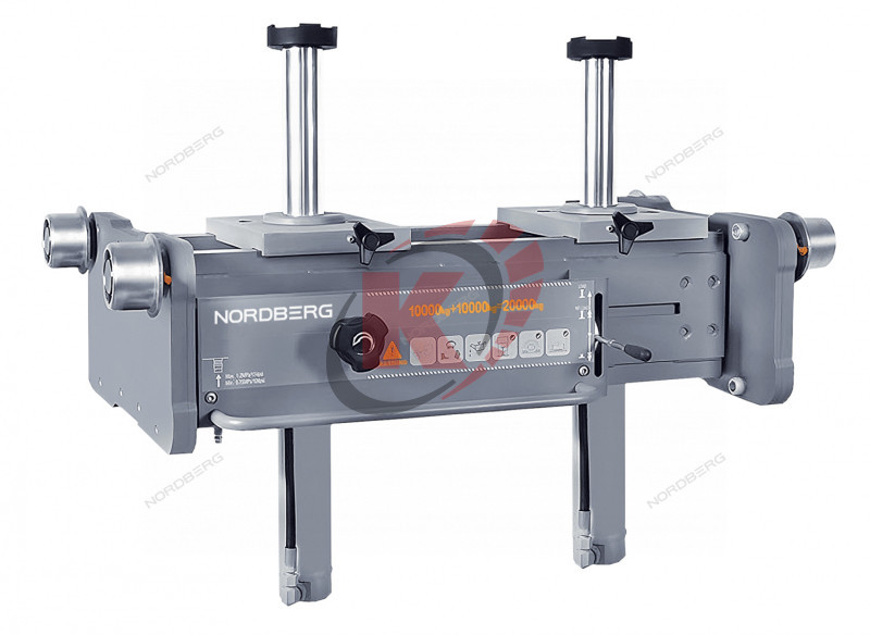 Домкрат ямный пневмогидравлический двухштоковый канавный 20т H=576-996мм (N502T) Nordberg