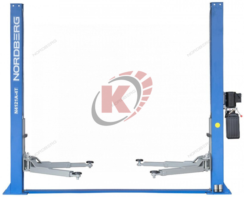 Подъемник двухстоечный 4т, с нижней синхронизацией 380В асимметричный (N4121A-4T_380) Nordberg