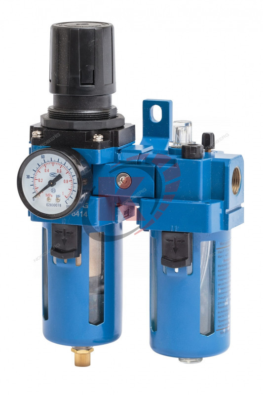 Фильтр с редуктором манометром и лубрикатором (NP8414) 1/2" Nordberg