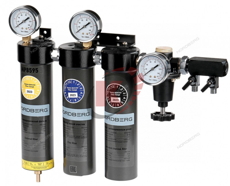 Фильтр-влагомаслоотделитель 1/2" 3х-уровневый (NP8595) 1/2" Nordberg