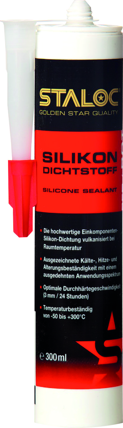 Герметик силиконовый уксус. высокотемп. красн. SILICONE SEALENT RED 300мл STALOC