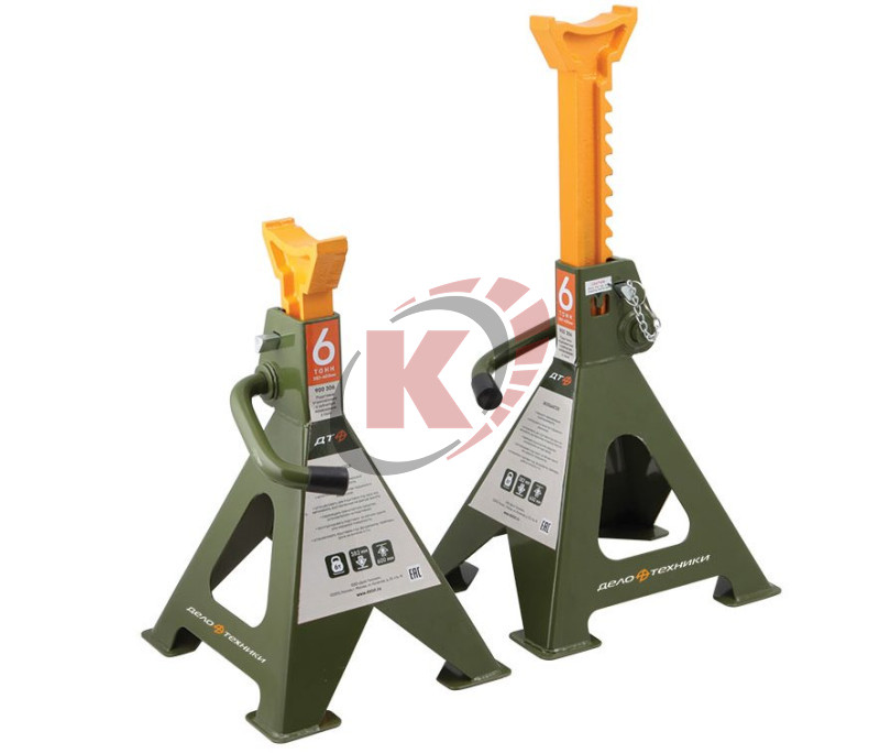 Подставки страховочные с зубчатым механизмом 6 тонн, 382—600 мм, 2 шт (900306) ДТ