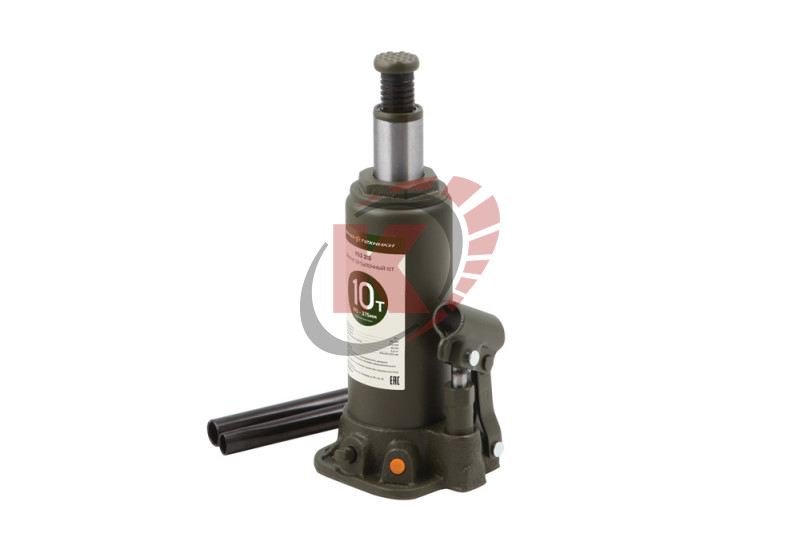 Домкрат гидравлический бутылочный 10 тонн, 195—375 мм (903210) ДТ