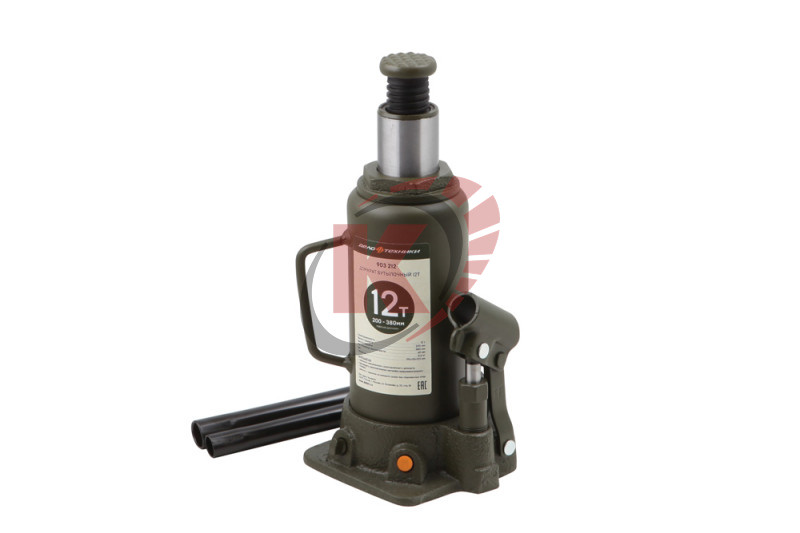 Домкрат гидравлический бутылочный 12 тонн, 200—380 мм (903212) ДТ