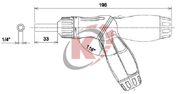 Отвертка трещеточная со сменными насадками 1/4 8 пр (ARD-12K04) Licota