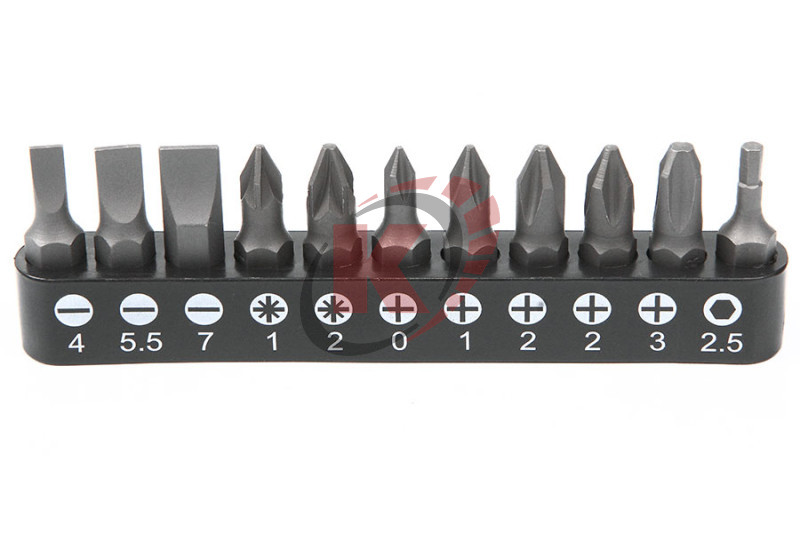 Набор бит 1/4" 25мм 11пр. на держ. SL, PH, PZ, HEX (ALK-8009-BIT1-CK) Licota