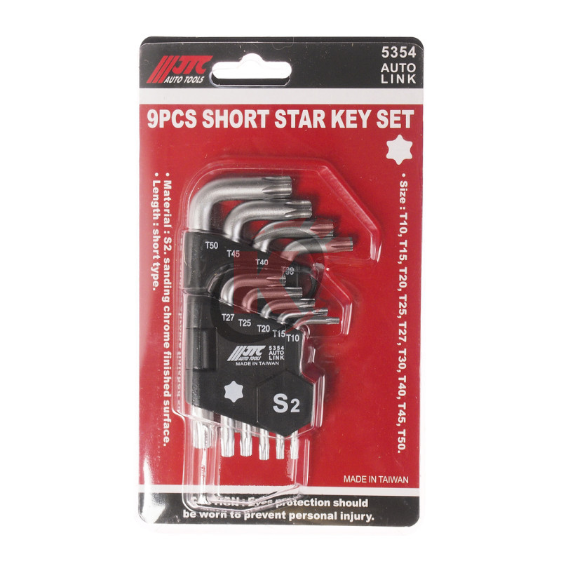 Набор ключей Г-обр. TORX 9пр Т10-Т50 (JTC-5354)