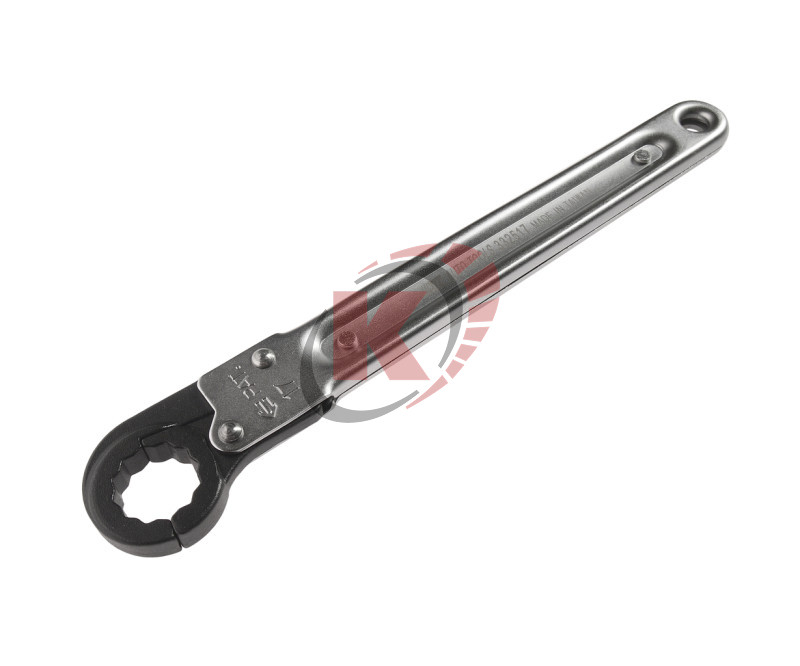 Ключ трещоточный с раскрывающимся зевом на 17мм, длина 200мм (JTC-332517)