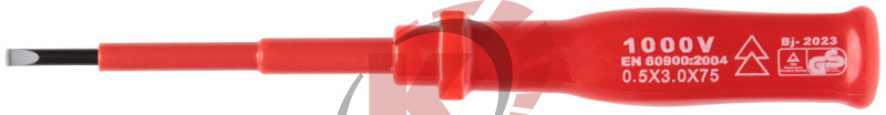 Отвертка шлицевая 3,0х75 1000V (55801) FIT