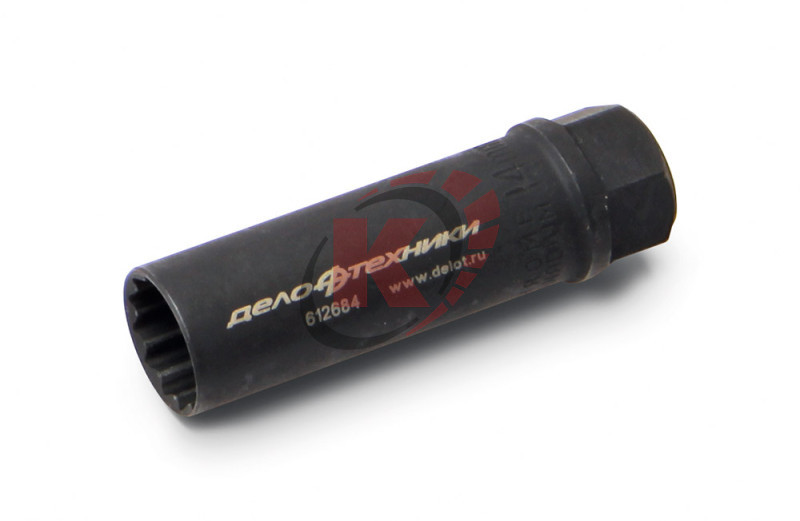 Головка свечная 12-гр. свечная тонкст. магнит. 14 мм. 3/8" (612684) ДТ