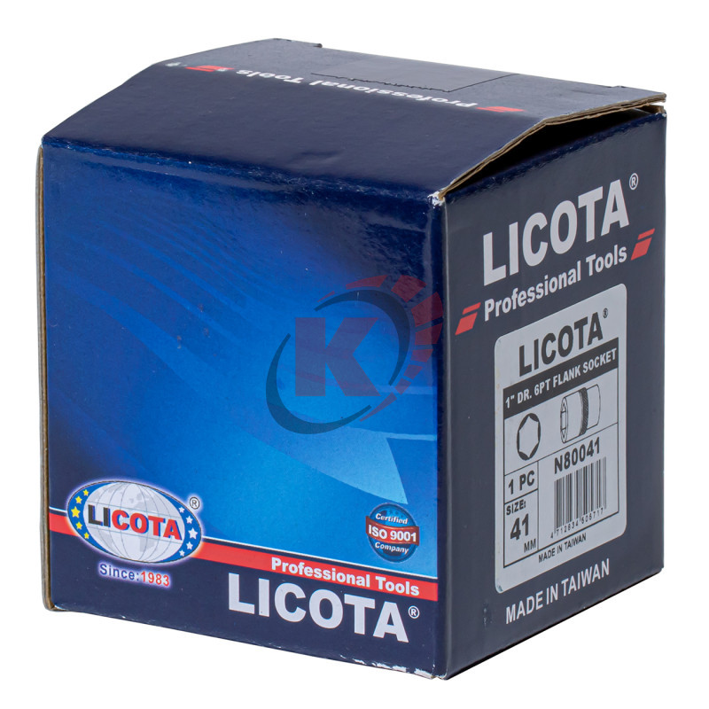 Головка торцевая 6гр. 1" S=41мм L=70мм (N80041) Licota