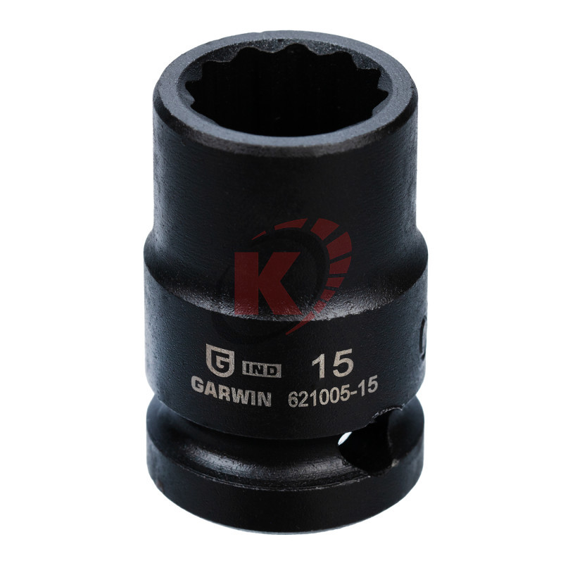 Головка торцевая 12гр. 1/2" S=15мм L=28мм ударная (621005-15) Garwin