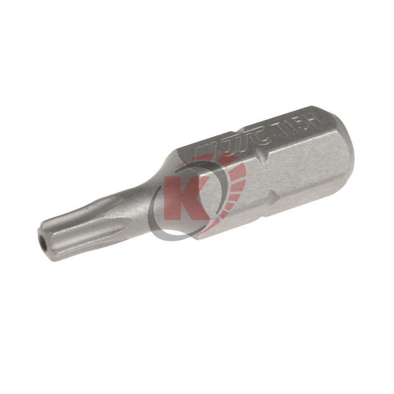 Бита TORX T15 L=25мм 1/4" с отверстием (JTC-1142515)