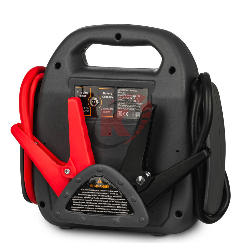 Устройство пусковое Pulse 24 (24000мАч) 12/24В, 1600/1100A (RT-PL24) Runtec