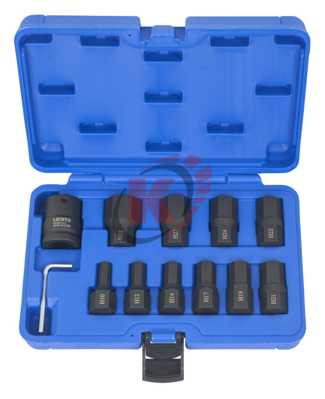 Набор ключей 6 гр. ударных 11 шт 3/4" 10-32мм (ASA-60010) Licota