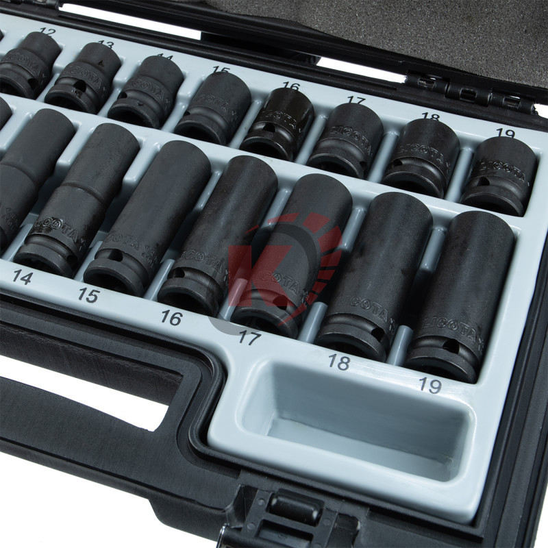 Набор торцевых головок удар. 1/2" 20пр. 10-19 удл. (PIS-K3) Licota