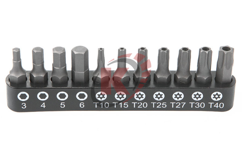 Набор бит 1/4" 25мм 11пр. на держ. TORX c отв., HEX (ALK-8009-BIT2-CK) Licota