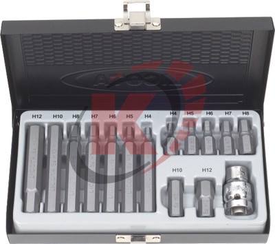 Набор бит 15пр. H4-H12 (ABS-80001) Licota