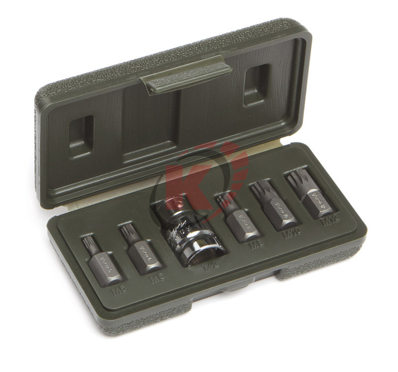 Набор бит 3/8" 6пр. Spline L-30мм М5,М6,М8,М10,М12 (626686) ДТ