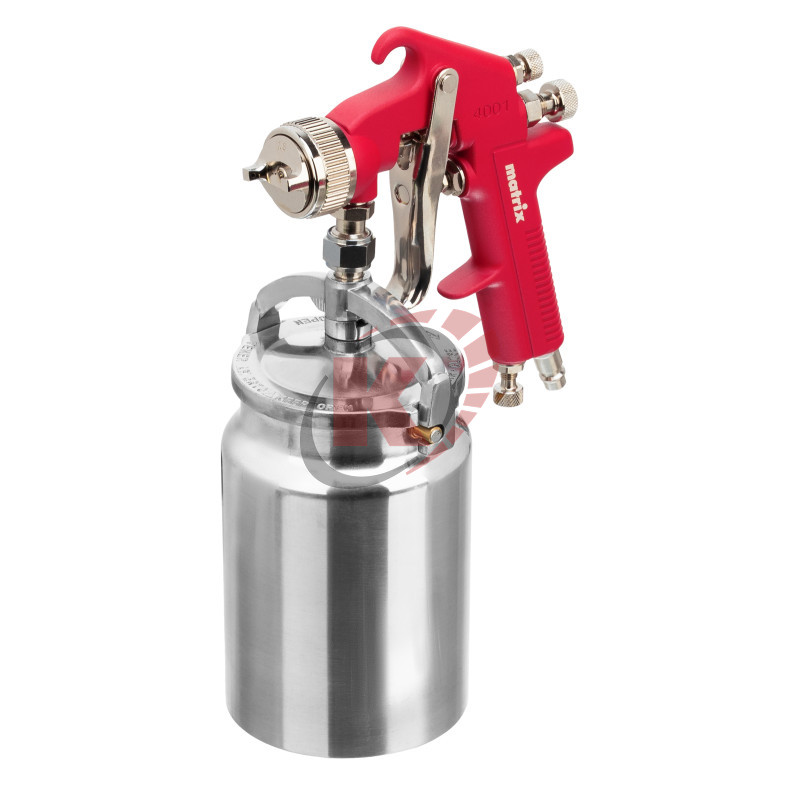 Краскораспылитель пневматический с нижним бачком HP, 1 л, сопло 1.8 мм (57323) MATRIX