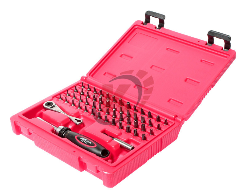 Набор бит с мини-трещоткой и отверткой 55пр (JTC-5610)