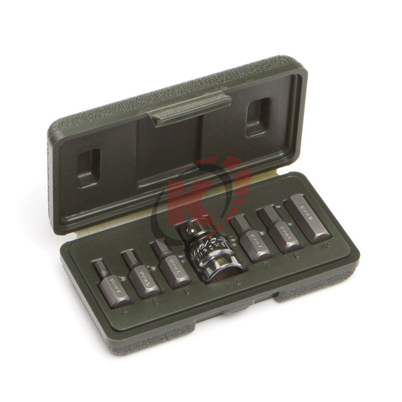 Набор бит-насадок 1/2-3/8" 7пр.с шестигранными вставками 4-10мм (626487) ДТ