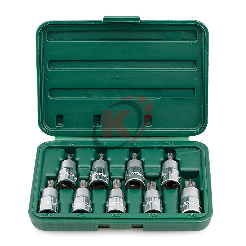Набор бит-насадок 1/2" 9пр. в пластиковом кейсе TORX (46024-9) Hans