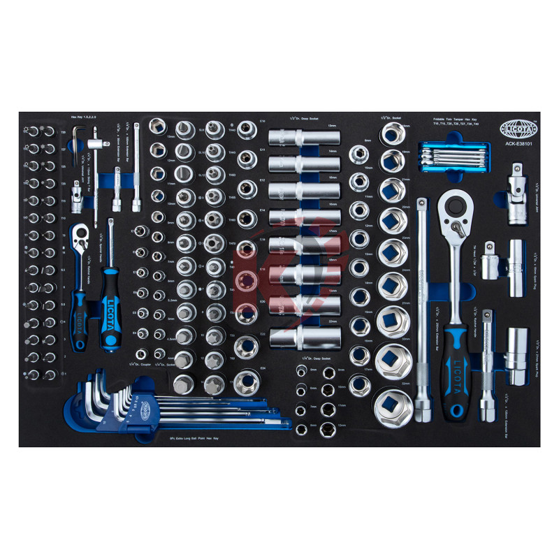 Набор инструментов 1/4"-1/2" 148 пр. EVA (ACK-E38101) EVA Licota