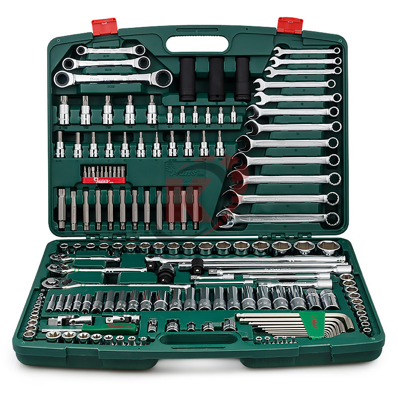 Набор инструментов 1/4"-3/8"-1/2" 163пр. (TK-163) Hans