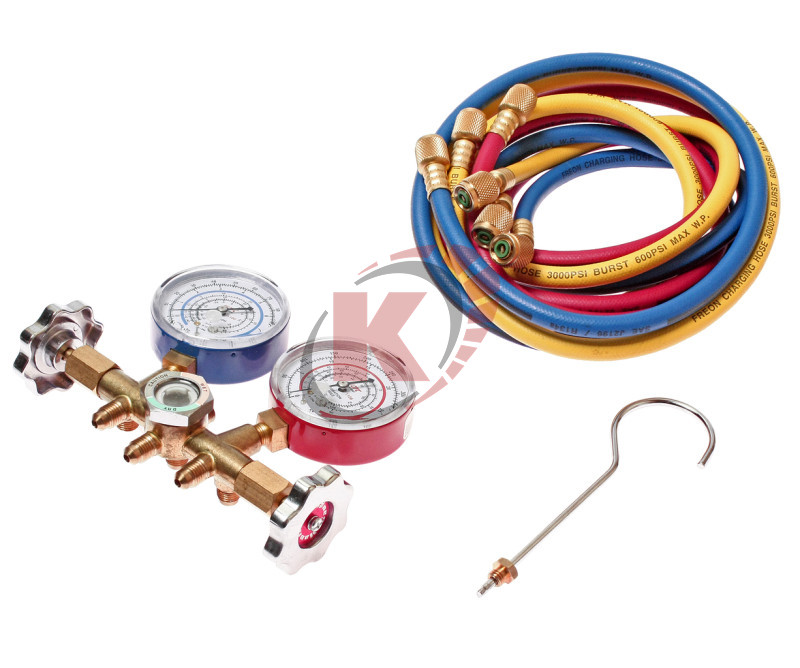 Коллектор манометрический для хладагента R-12 L=шлангов 150см (JTC-1106)