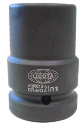 Головка торцевая 4гр. 1" S=21мм L=75мм ударная футорочная (AQ8021D) Licota