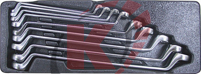 Набор ключей кольцевых коленч. КГН-9 6х7-21х23 (ACK-384007) ложемент Licota