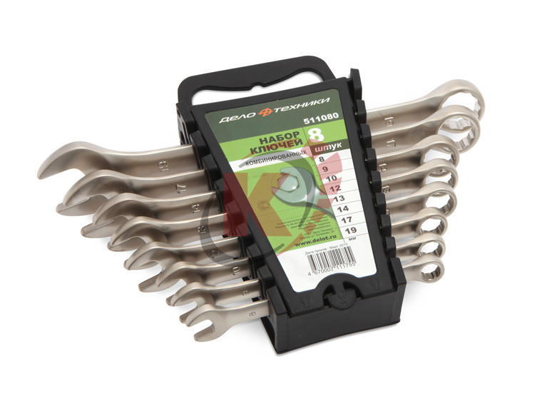 Набор ключей комб. КГК-8 шт. 8-19 (511080) Дело Техники пластик. холдер
