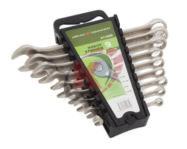 Набор ключей комб. КГК-9 дюймовых 1/4"-13/16" холдер (511098) ДТ
