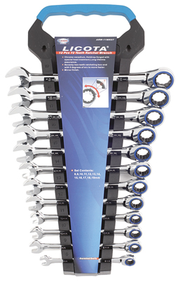 Набор ключей комб. трещоточных 12пр. 8-19мм (ARW-11MK07) Licota