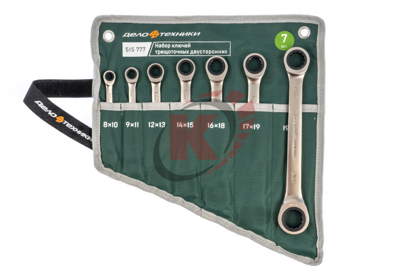 Набор ключей комб. трещоточных двусторонних КГК-7 8-21 тетрон.сумка (515777) ДТ
