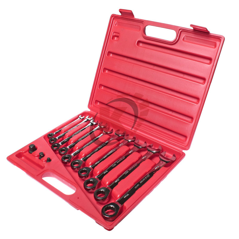 Набор ключей комб. трещоточных КГК-10 8-19мм (в кейсе) 13пр (JTC-3028) JTC