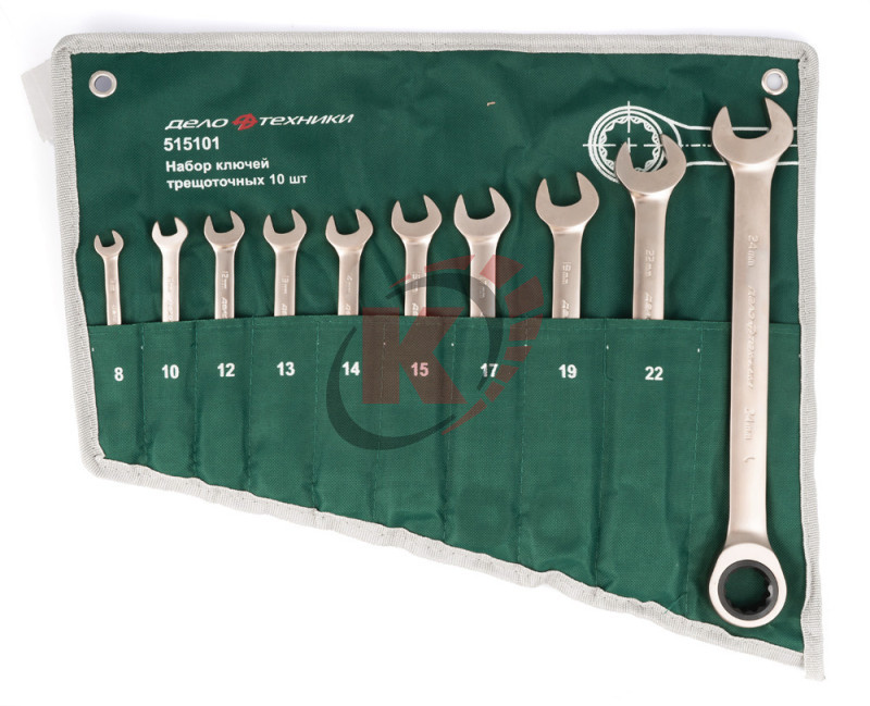 Набор ключей комб. трещоточных КГК-10 8-24 тетрон.сумка (515101) ДТ