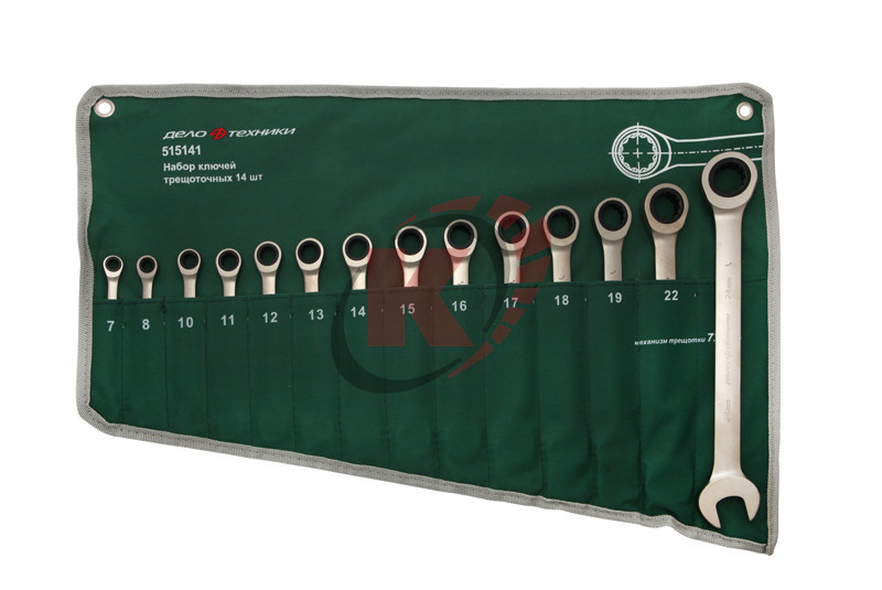 Набор ключей комб. трещоточных КГК-14 7-24 тетрон.сумка (515141) ДТ