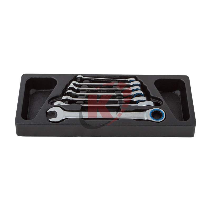 Набор ключей комб. трещоточных КГК-7 8-19 (ACK-384018) ложемент Licota