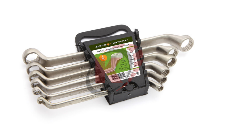 Набор ключей накидных 6 шт. 6х7-17х19 пл-к,холдер (512560) ДТ