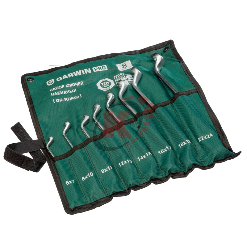 Набор ключей накидных 8пр. 75гр. 6-24мм (GR-RDK02) Garwin