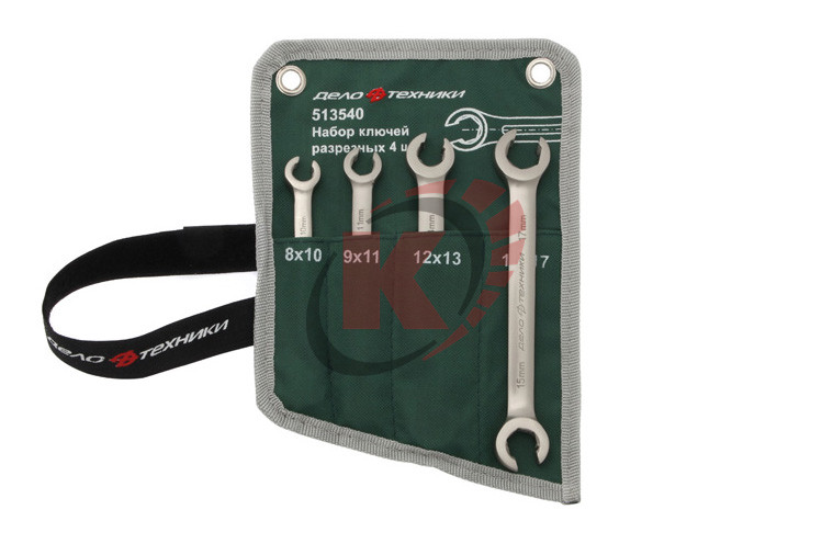 Набор ключей разрезных 4 шт. 8х10,9х11,12х13,15х17 (513540) ДТ