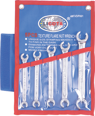 Набор ключей разрезных 5пр. 8х9-17х19 (AWT-EVFK01) Licota