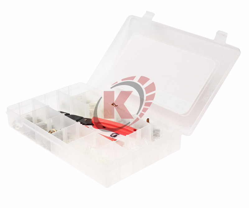 Набор клемм автомобильных неизолированных 551шт, 11 типоразмеров в боксе (JTC-2028)